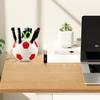 Soccer Ball Pen Holder Football Shape Plastic Storage Box Multifunctional Desktop Organizer for Pens Pencil Makeup Brushes Office Supplies