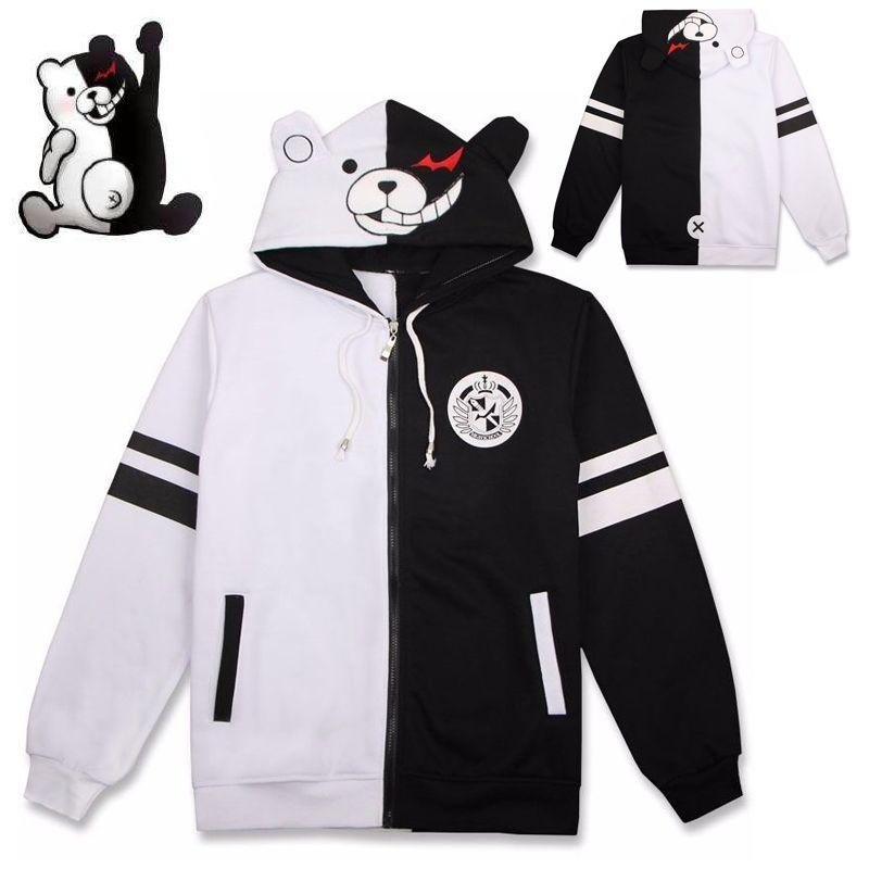 Stilingas unisex Danganronpa Monokuma Cosplay Hoodie su patogiu minkštu audiniu