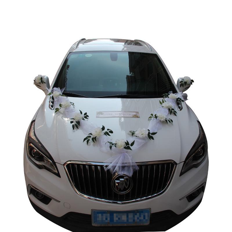 European Wedding Car Decoration Set - Artificial Rose & Head Flower