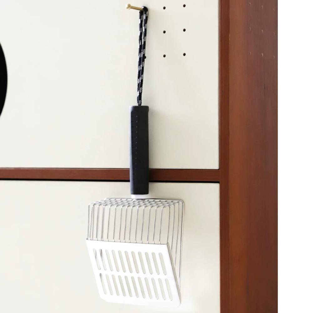 Hanging Design Cat Litter Shovel Stainless Steel Pet Feces Cleaner Pet Cleaner Scoop  Poop Lifter