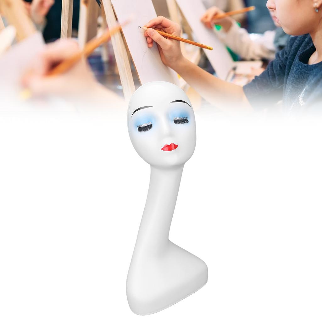 Dámská figurínová hlava Dobrá stabilita Elegantní vzhled Bez zápachu Hlava pro vystavení paruk pro klobouk Šperky Vystavení paruk