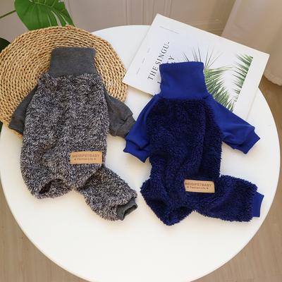 Warm Winter Dog Clothes Soft Pet Jumpsuit Coat Puppy Cat Turtleneck Sweater For Chihuahua Small Medium Large Dogs Clothing S-XL