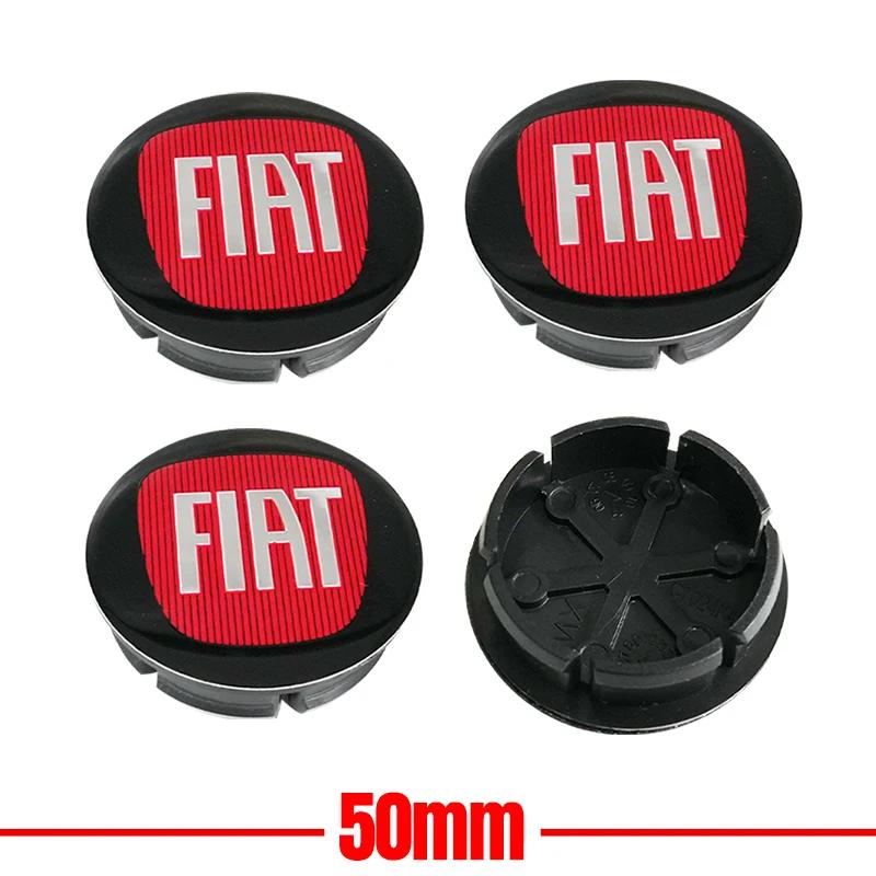 4pcs 3D 50mm logo car emblem Wheel Center Hub Cap auto Rim refit dust-proof badge covers emblem accessories For FIAT Abarth