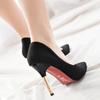 High Heels For Women With Metal Accents And Pointed Toe For Office And Nightclub Wear