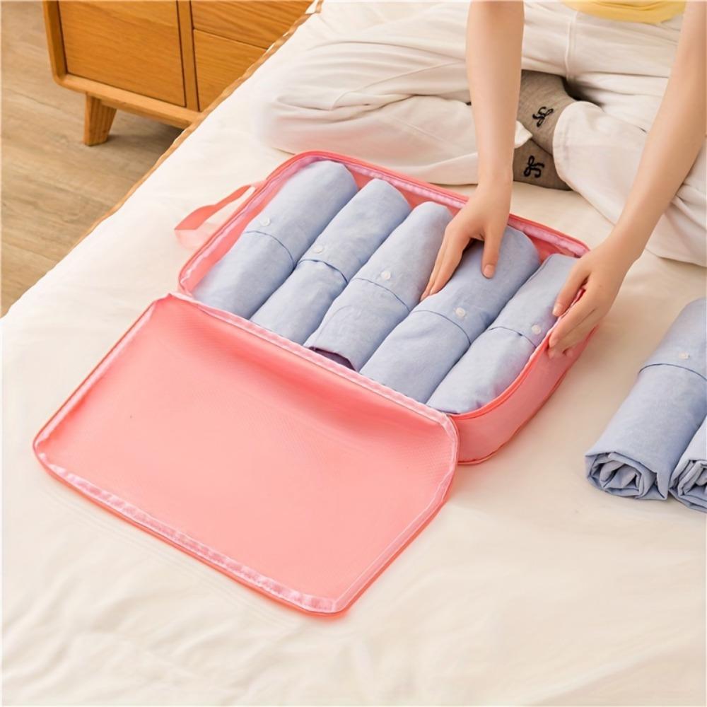 3 Pieces/set of Portable Compression Storage Bags with Handles, Casual Lightweight Storage Bags for Travel Clothing Storage