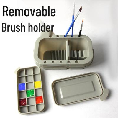 Portable 3-in-1 Brush Washer with Palette & Pen Holder for Painting