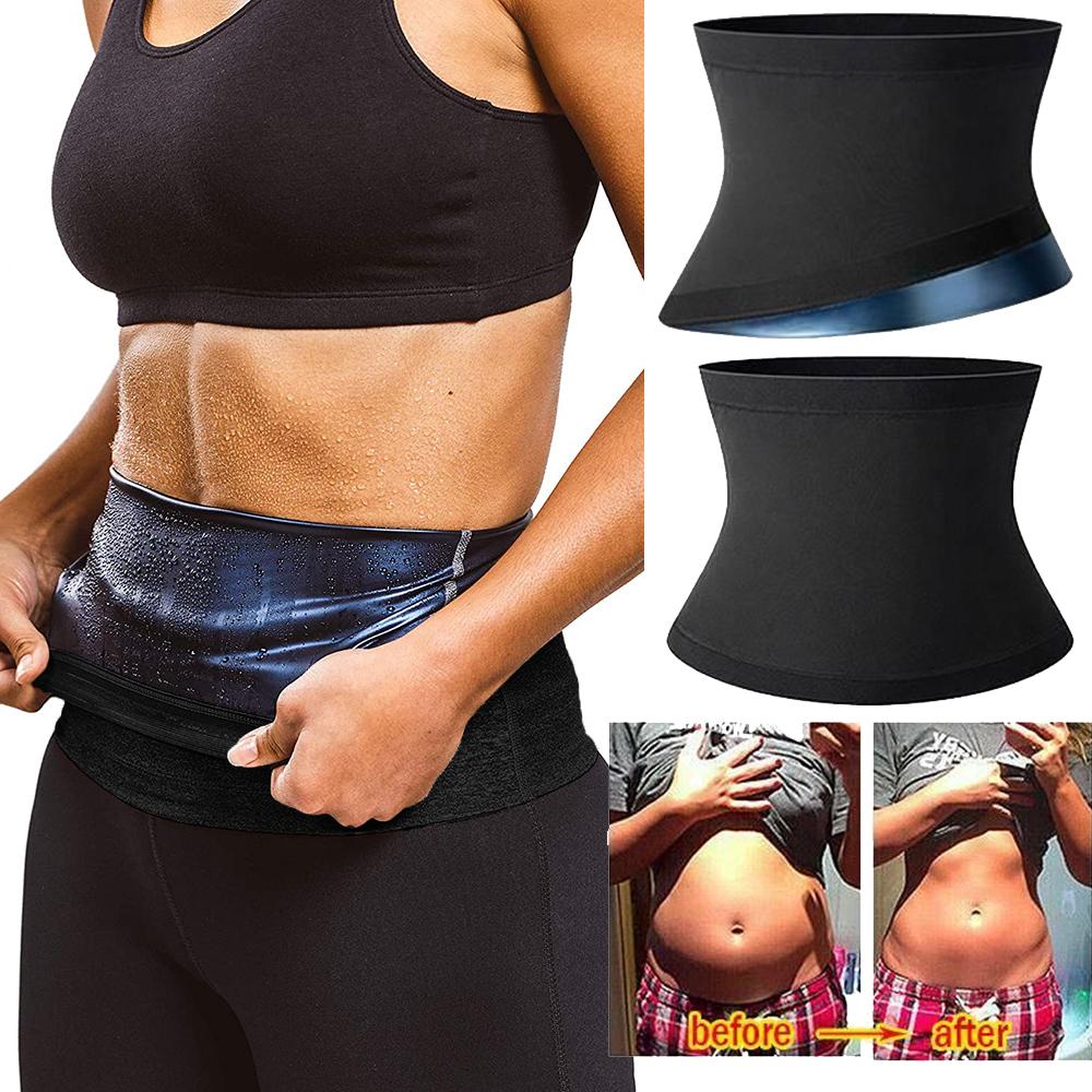 Buy Women Belly Sweat Band Waist Trimmer Belt Fat Burning Stomach Wraps