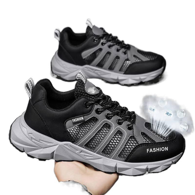 2025 Schuhe Herren atmungsaktiv dünn Sommer Mesh hohl Sportschuhe dicksohlige rutschfeste Laufschuhe Wanderschuhe Herren