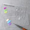 Průhledná Zesílená Paleta pro Nail Art, Akrylová Deska pro Trénink a Procvičování Nail Artu, Opakovaně Použitelná Malířská Procvičovací Deska Nástroj pro Nail Art