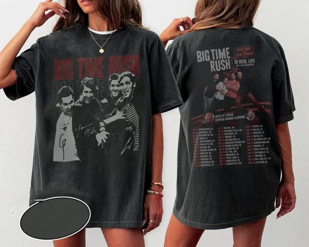 Big Time Rush Rock band Tour 2025 Basic Black T shirt Heavy Cotton NH22107 Unisex T-Shirt XXXL