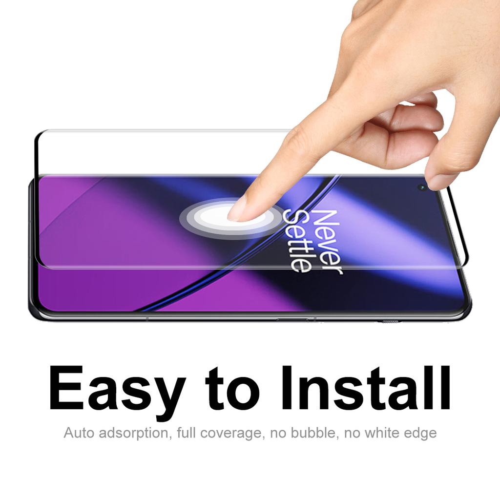 ENKAY HAT PRINCE Pro OnePlus 11 5G Protivýbuchová fólie z tvrzeného skla 3D Zakřivené okraje Lepidlo po stranách HD Čiré Proti otiskům prstů Ochrana celé obrazovky