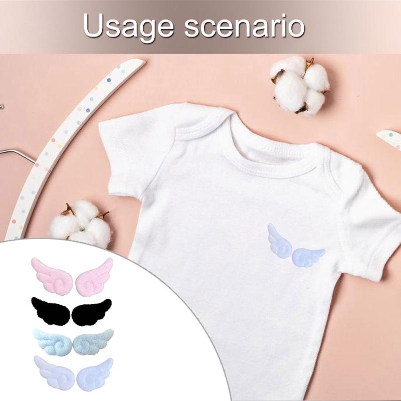 Farbic Angel Wing Brooch Soft Farbic Pin With Safety Closures for Clothing Bags Hat Decoration Accessories