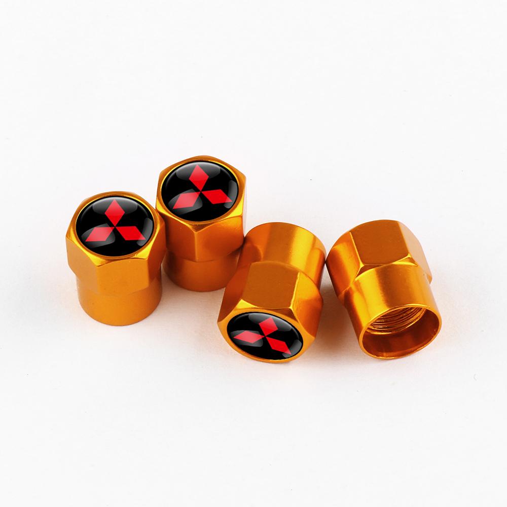 4PCS Tire Valve Caps Car Motorcycle Wheel Tyre Air Valve Cover For Mitsubishi Space Star Lancer 9 Outlander Xl Eclipse Cross Asx