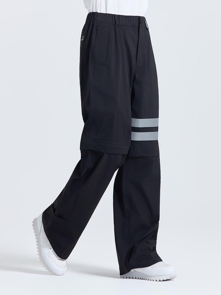 CHALLENGER Women'S Rain Shield 2-Way Detachable Hem Rain Pants Black