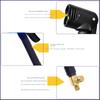 Car Mounted Inflation Pump Extension Pipe Nozzle Adapter with Air Release Hose for Quick Connection To Tire Nozzle