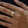 Yori 2025 Statement Stainless Steel Metal PVD Plated Geometric Cast Finger Ring Summer Jewelry Wholesale 2025 Gift