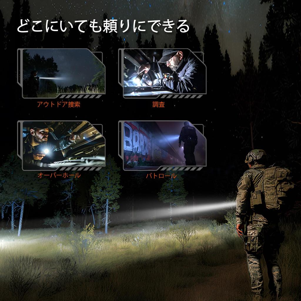 ACEBEAM L16 Small Aperture Long Range LED Flashlight Tactical Light 670 Meters 2100 Lumens Dual Switch Powerful Rechargeable Flashlight Small and