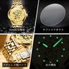 OLEVS Men's Automatic Watch Stylish Mechanical Arm Watch Popular Business Luminous Waterproof Fashion Skeleton Watch for Men Gift Present Gold Gold