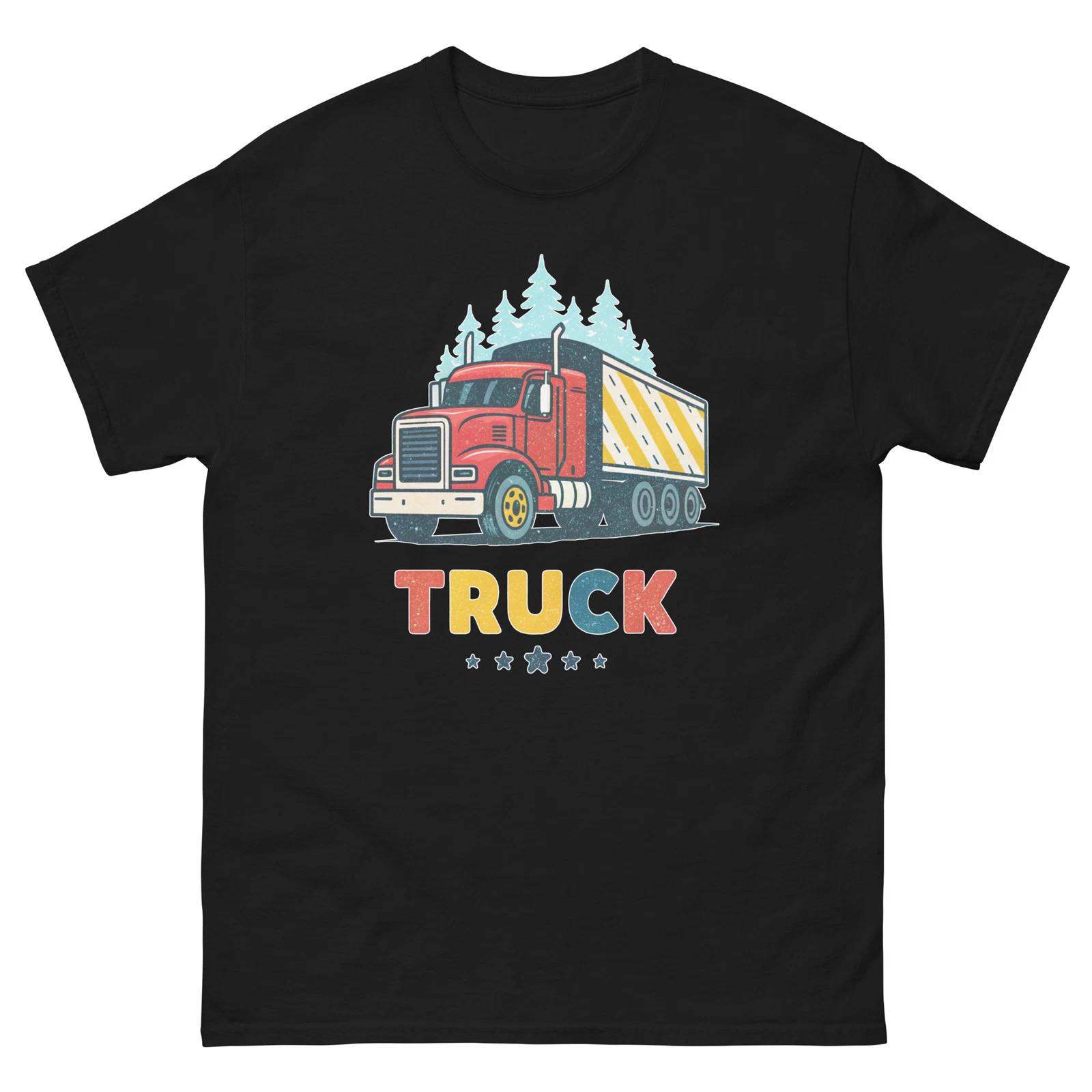 Truck Transportation Vehicle Illustration T-Shirt L