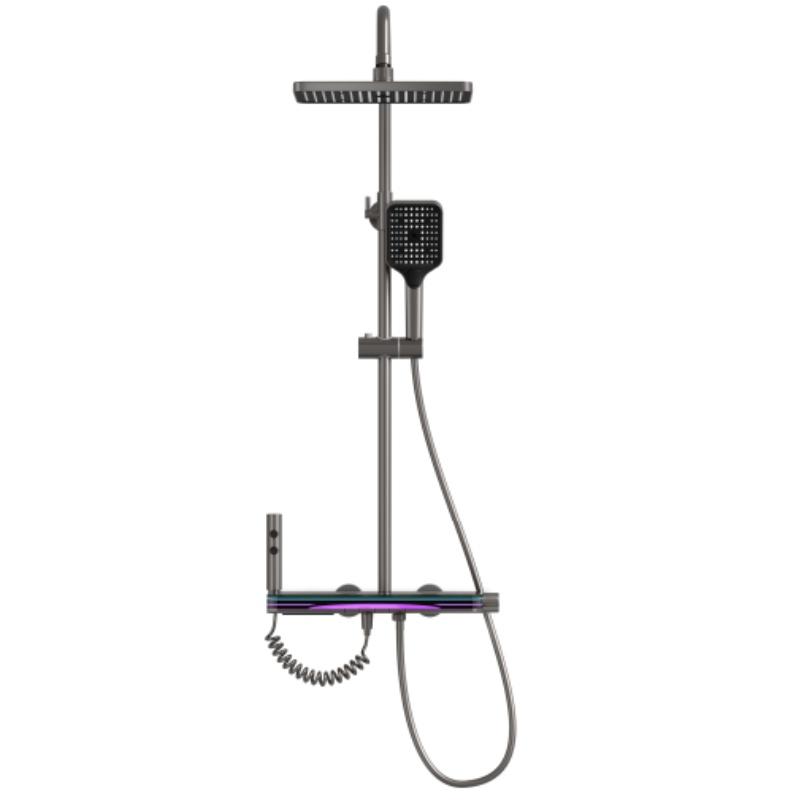 Digital Display Shower Set Rainfall Bathroom Shower Faucet Kit With Bidet Wall Mounted Brass Hot Cold Water Mixer Tap System