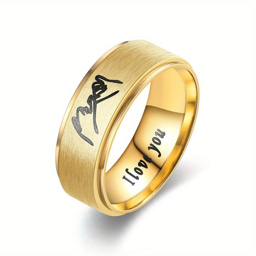 1Pc Fashionable, Fashionable, Versatile and Minimalist Design Titanium Steel Ring, An Accessory Suitable for Men and Women To Wear