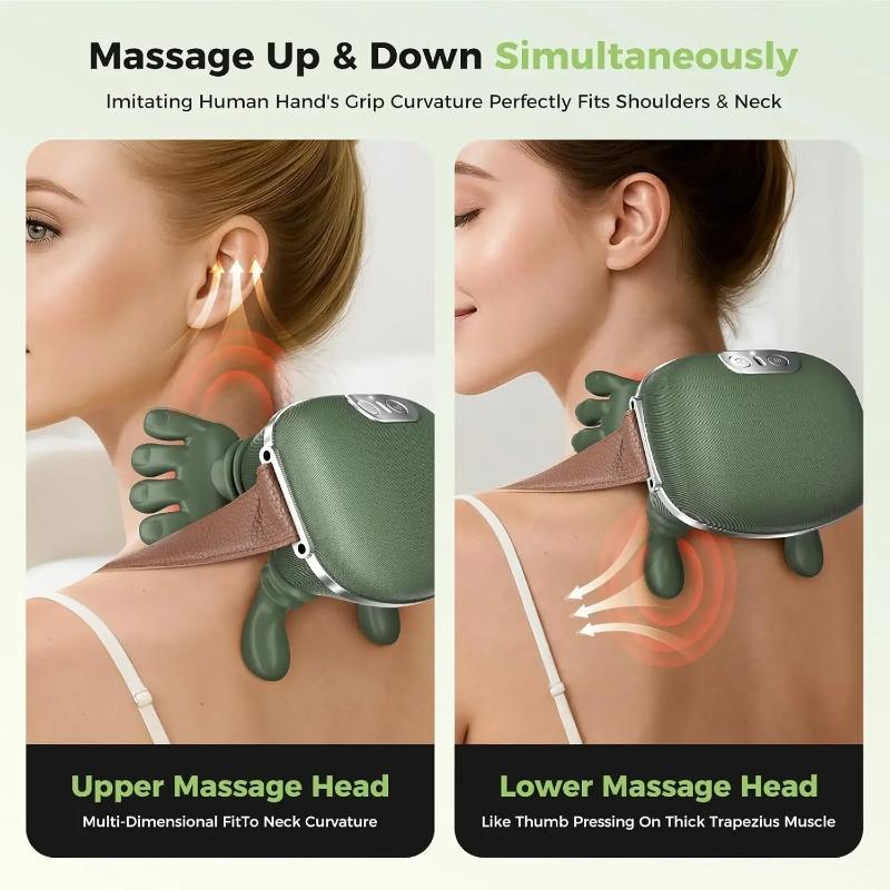 2026 New Neck Shoulder Massager Finger Pressure Shiatsu Neck Back and Shoulder Massager Electric Kneading Neck Deep Massage Muscle Relax