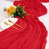 Flag Solid Color Pleated Design Bohemia Style Wedding Table Runner