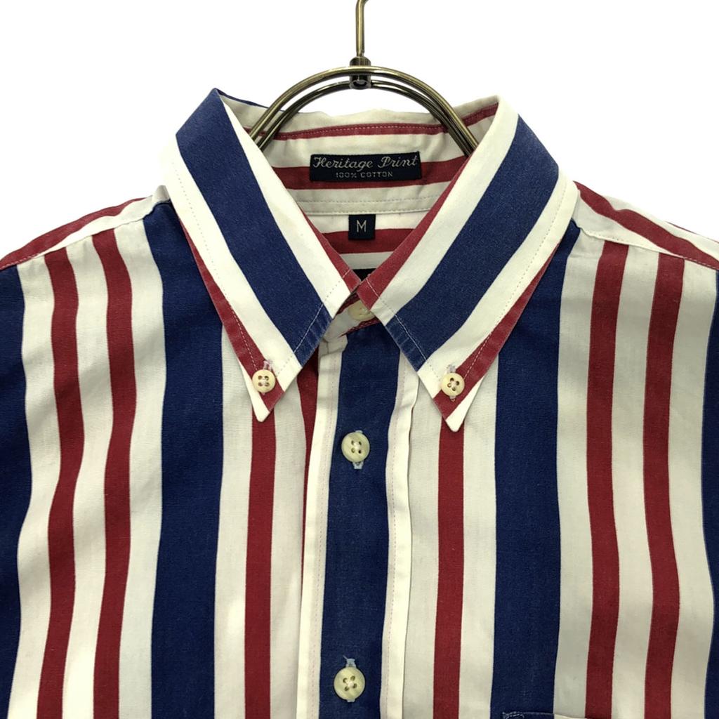 Gant 90s Old Striped Pattern Short Sleeve Button Down Shirt M Men's Used
