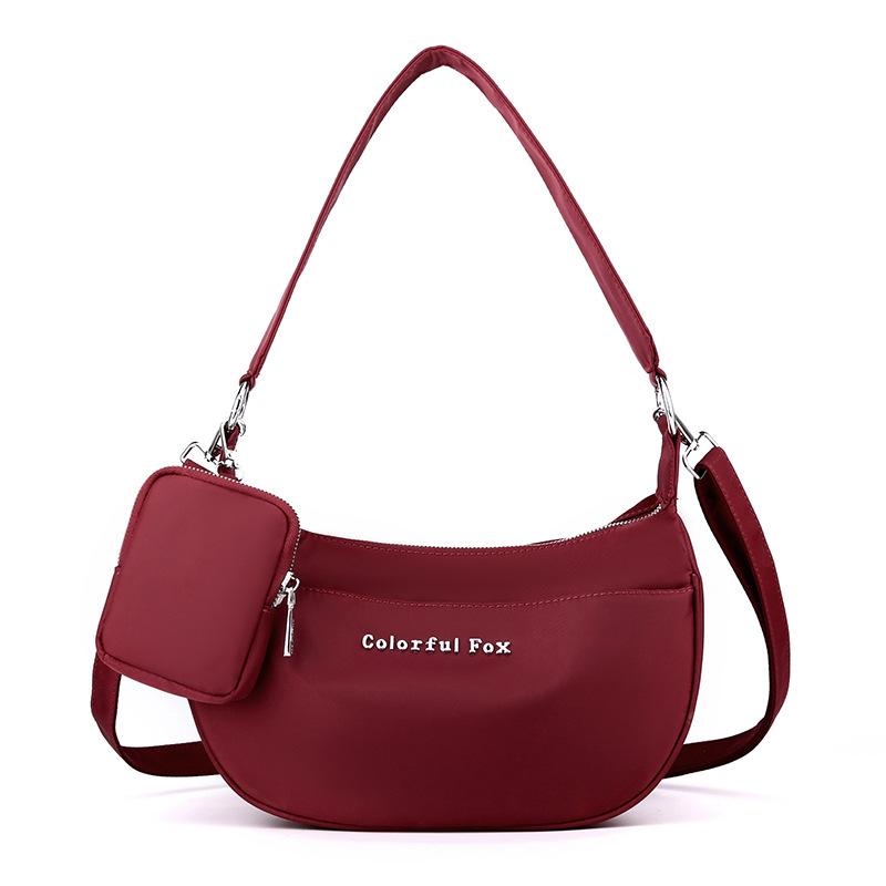 

Женская модная трендовая сумка под мышкой, универсальная сумка через плечо, спортивная сумочка рубиново-красный