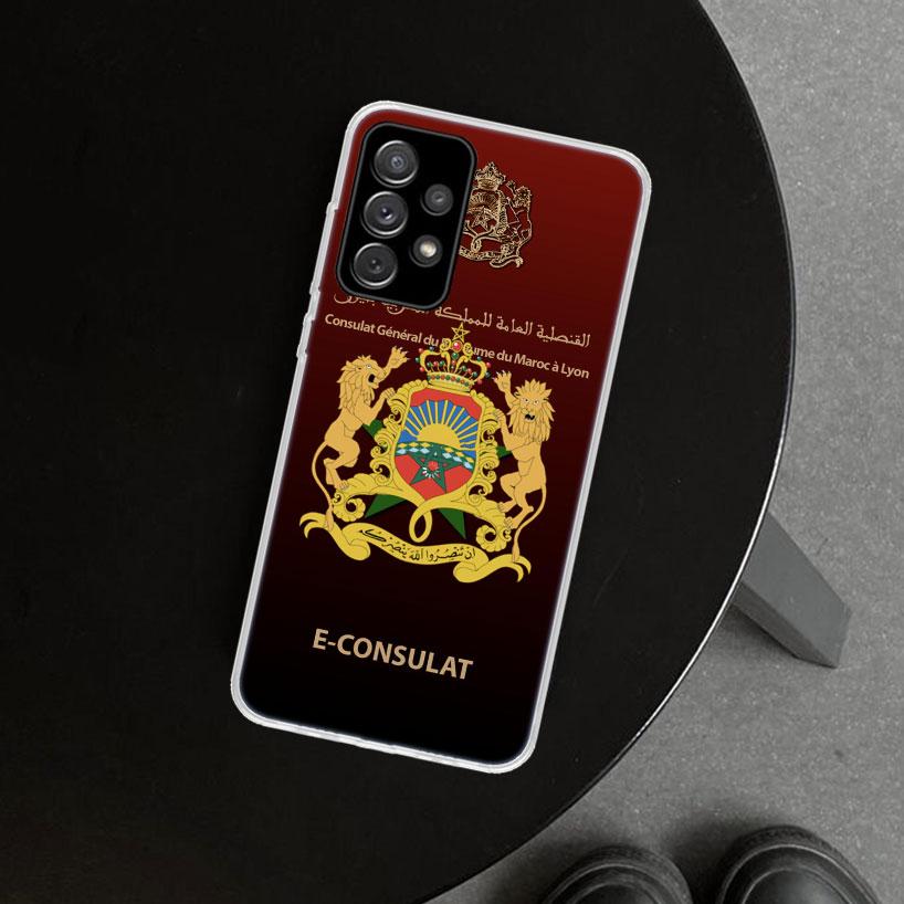 Morocco Flag Coat Of Arms Symbol Phone Case for Samsung Galaxy A17 A16 A26 A36 A56 A57 A37 A15 A25 A35 A55 A14 A24 A34 A54 A13 A