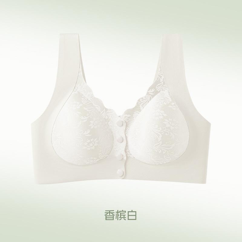 

Broken flower mother model, middle-aged and elderly front open buckle vest, no steel ring, anti-sagging large size bra cover, gather m (recommended 37.5-45kg )