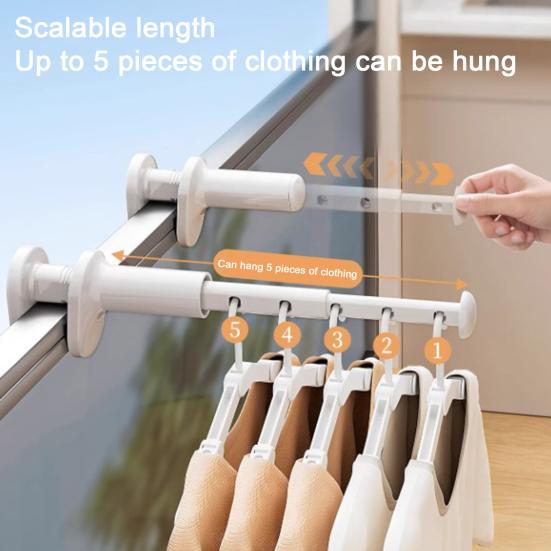 Folding Clothes Drying Rack Collapsible Travel Clothes Rack 5-Hole Windproof Portable Drying Rack for Laundry RV Traveling Cruise Ship