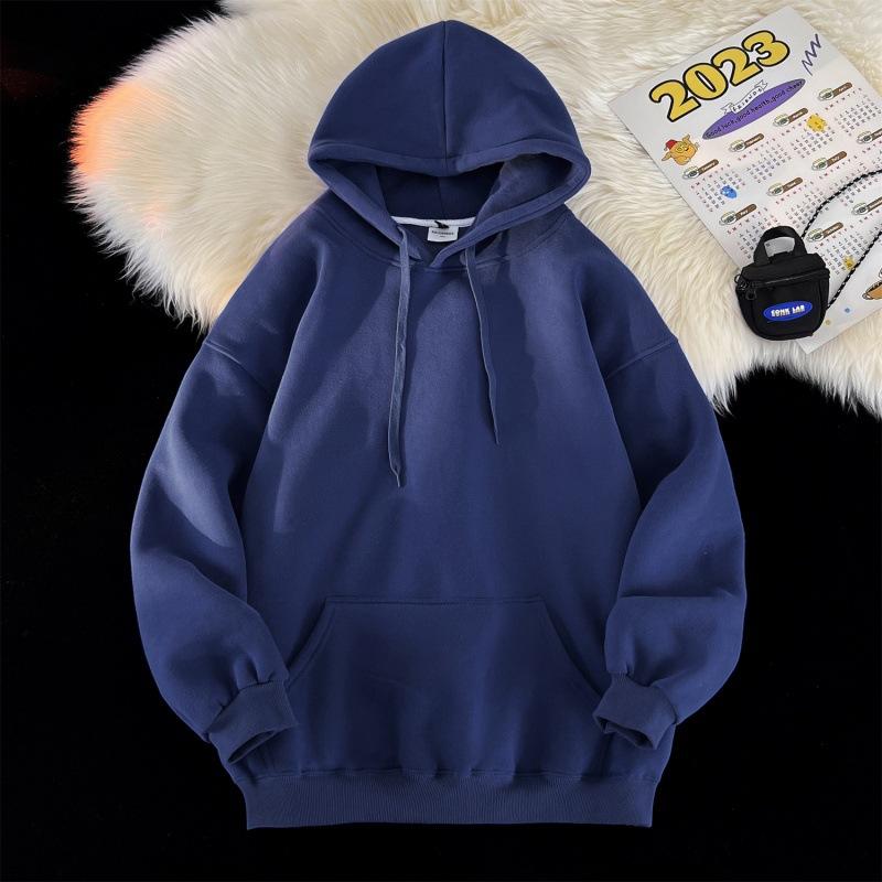 Herren Casual Loose Fleece Hoodies Solid Cotton Pullover Kapuzenpullover Unisex Winter Hoodies Sweatshirt
