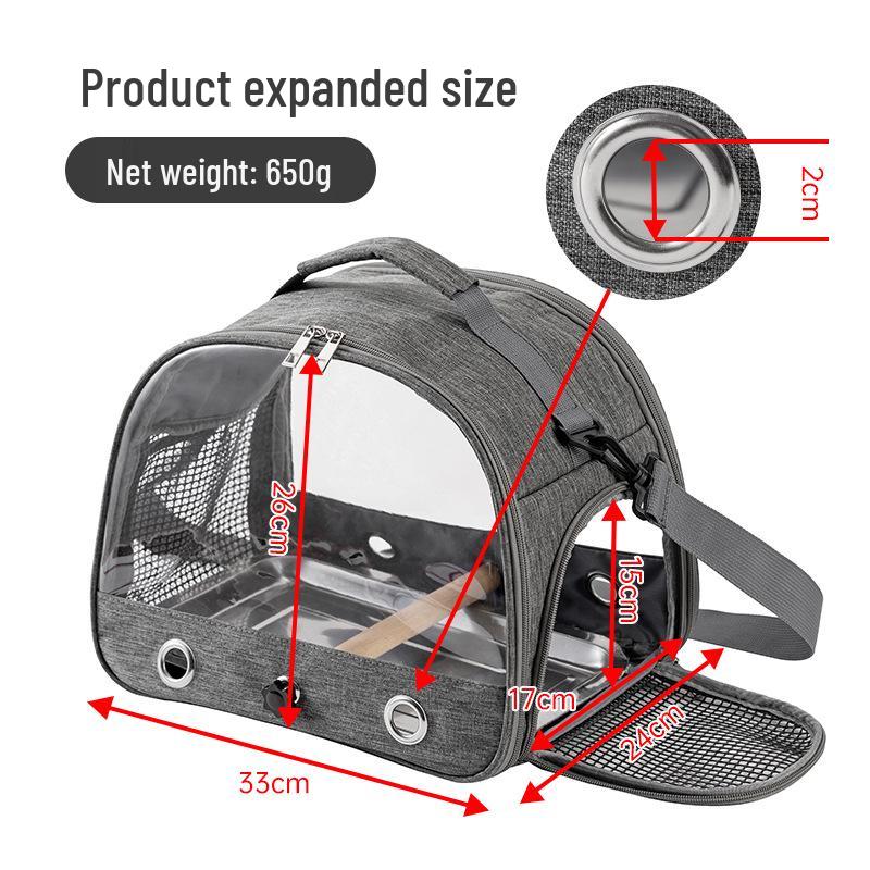 Portable Waterproof Bird & Small Pet Carrier: Foldable Bag for Hamsters, Parrots, Pigeons, Mynas, and Cockatiels.