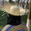 Straw Hat Summer Sun Protection Wide Brim Hand Woven Lightweight Breathable Design Beach Hat Headwear