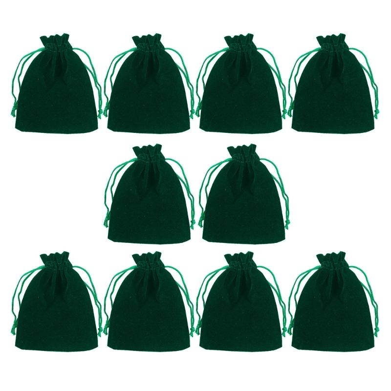 10 Pcs Velvets Drawstring Cloth Bag.Jewelry Storage Pouches Christmas Gift Bags Mini Dices Bags Gift Wrapping Pouch