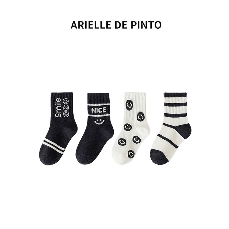 French Arielle De Pinto Children's Breathable New Boys' Student Socks Girls' Deodorant Tube Socks
