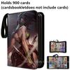 400pcs/900pcs Card Album Book Folder 4/9 Card Slots Collections Zipper Double Pocket Zipper Card Binder Holder