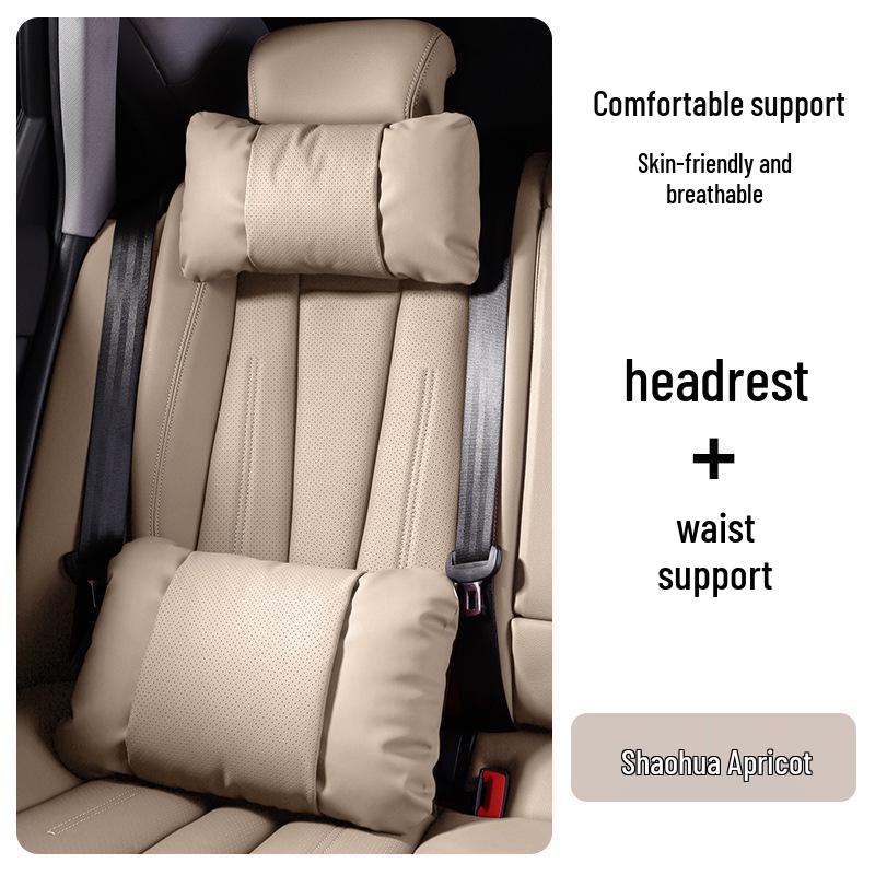 Compatible with 25 Zeekr 001 models: Nappa Leather Headrests, 007GT Lumbar Supports, and 009 Car Seat Backrests