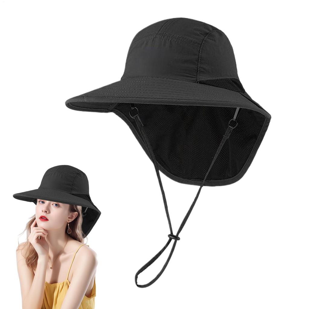 Sun Hats for Men Women Fishing Hat Breathable Wide Brim Bucket Hats Summer UV Protection Safari Hat Outdoor