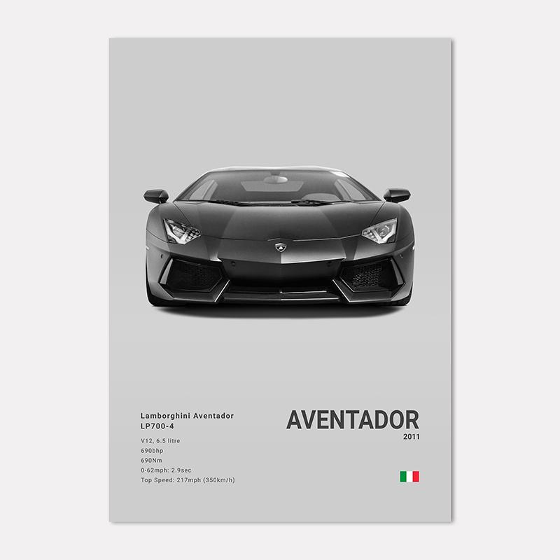 Famous Cars LP 640 Canvas Wall Art Print Poster Aventador URUS VENENO Decoration Mural Modern Home Decor Birthday Gift Unframed