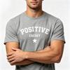 Unisex 100 Cotton Positive Energy Arch Letter Star Graphic T Shirt O Neck Short Sleeve Inspirational Casual Male Tees