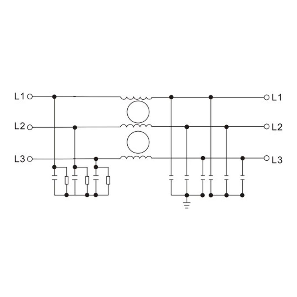 3 Phase 3 Wire Filter Terminal Block Power EMI Filter Noise Suppressor Filter AC250V 440V 50/60Hz
