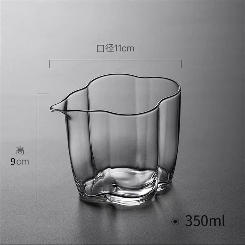 350ml Cloud Shape Glass Tea Pitcher Fair Cup Chahai Tea Ceremony Serving Tea Cup Kung Fu Tea Set Accessorie Coffee Pot