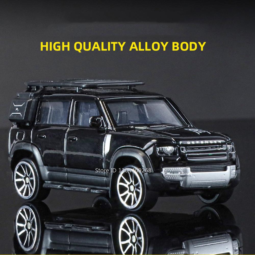 1:64 Land Rover Defender 110 Car Model Toy Alloy Diecast Shock Absorption Miniature Vehicles Models Boy Gifts Collection