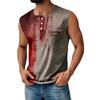 Men's Halloween Printed Sports Button Pocket Sleeveless Vest