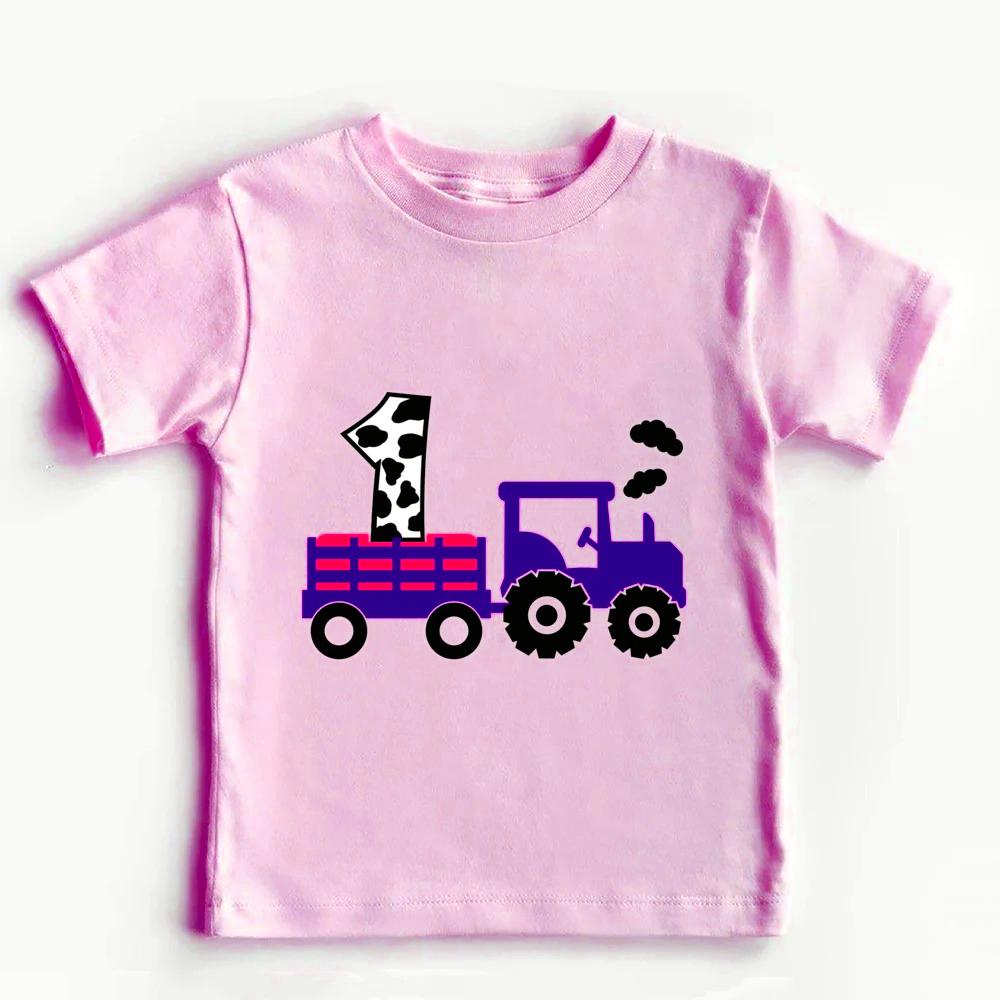 Farm Life Tractor Toddler Shirt Farm Birthday Party Boys Girls Shirts Funny Farm Lover Youth Tractor Toddler Birthday Tee 100