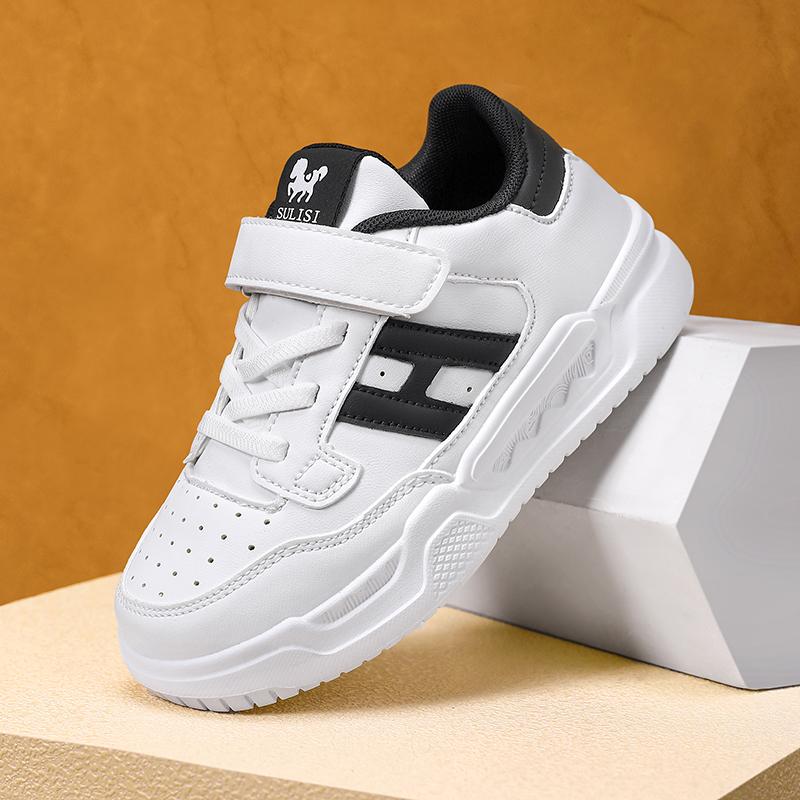 

Детские кроссовки Four Seasons Low Top Breathable для скейтбординга для детей и студентов, популярные кроссовки для бега, для мальчиков и девочек, удобные кроссовки для спортзала 27 чёрный/белый