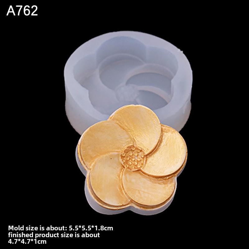Matriță de silicon cu plumeria și gardenie pentru lumânări, aromaterapie și decorațiuni din ipsos