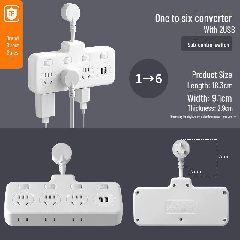 Smarte USB-Steckdosenleiste mit Schalter & Multifunktionserweiterung